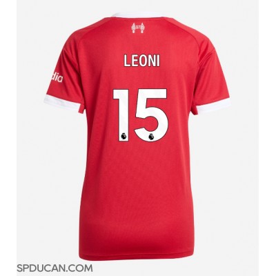 Zenski Nogometni Dres Liverpool Giovanni Leoni #15 Domaci 2025-26 Kratak Rukav Zenski Nogometni Dres Liverpool Giovanni Leoni #15 Domaci 2025-26 Kratak Rukav